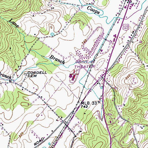 Topographic Map of Griffith Elementary School, TN