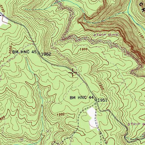 Topographic Map of John Henry Chapel School (historical), TN