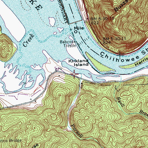 Topographic Map of Citico Recreation Area, TN