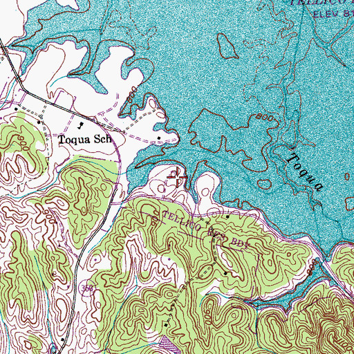 Topographic Map of McGhee Cemetery, TN