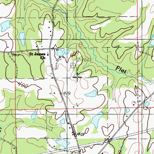 Topographic Map of Milam Lake Dam, AL