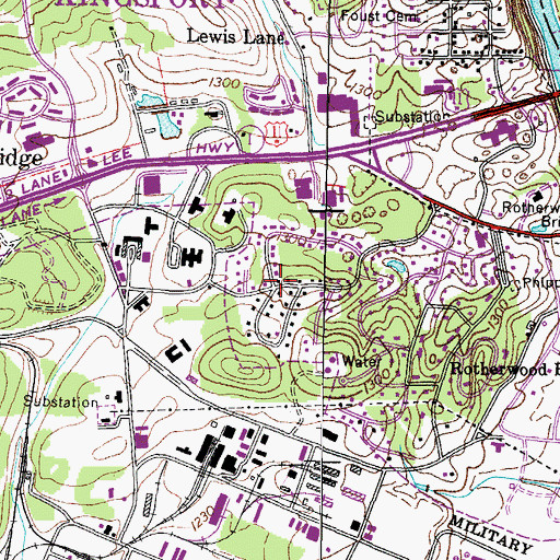 Topographic Map of Bays Cove, TN