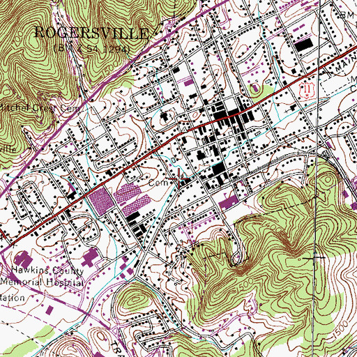 Topographic Map of Crockett Cemetery, TN