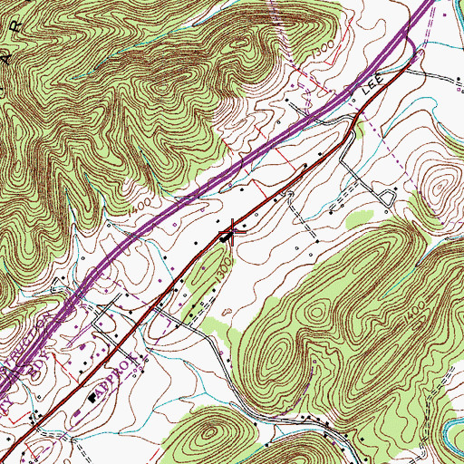 Topographic Map of Gray Chapel (historical), TN