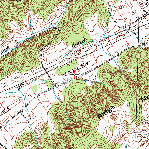 Topographic Map of Lee Valley School (historical), TN