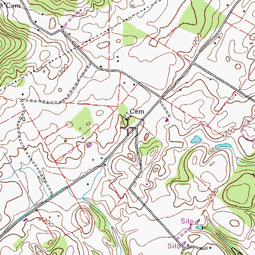 Topographic Map of McKinney School (historical), TN