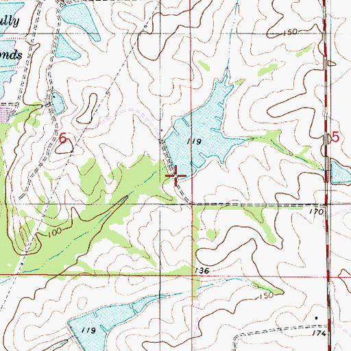 Topographic Map of State Cattle Ranch Dam Number 4, AL