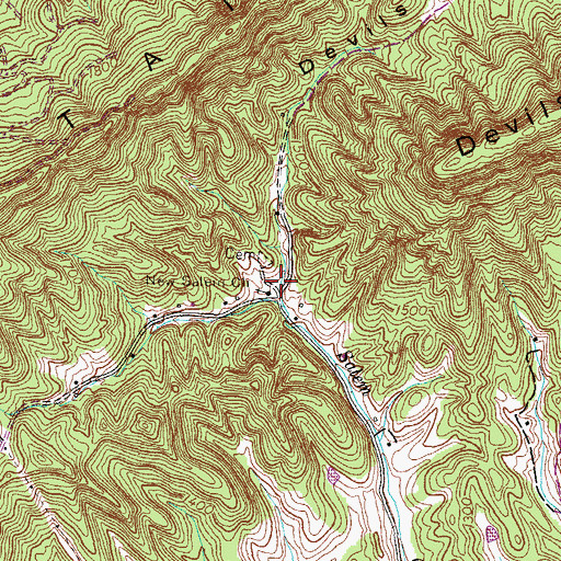 Topographic Map of New Salem School (historical), TN
