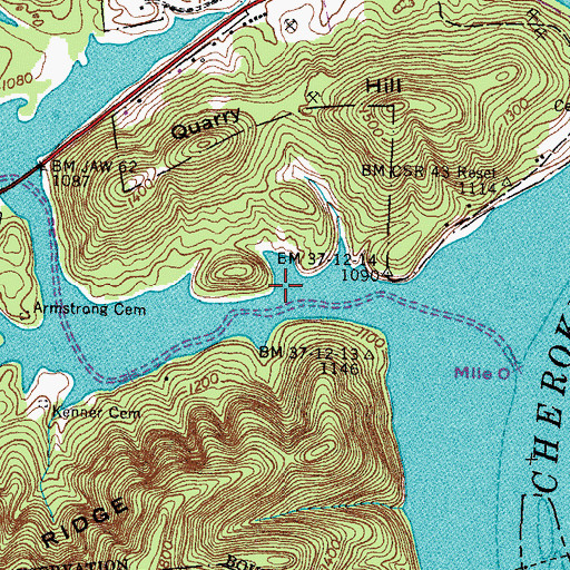 Topographic Map of Quarry Hill Church (historical), TN