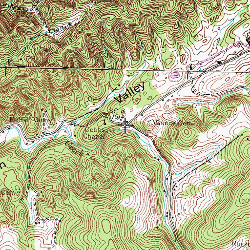 Topographic Map of Shiloh Gulch, TN
