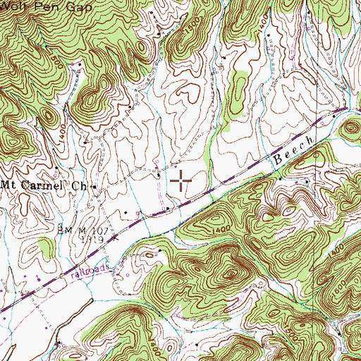 Topographic Map of Simpsons School (historical), TN