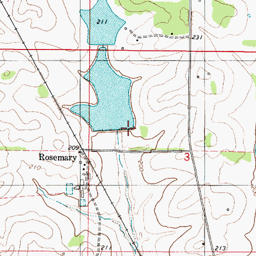 Topographic Map of J L Morrison Lake Number One, AL