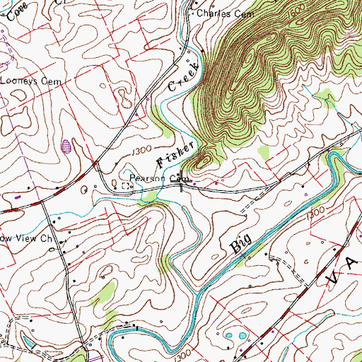 Topographic Map of Vogel (historical), TN