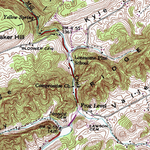 Topographic Map of War Gap, TN