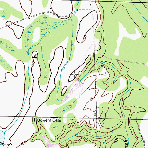 Topographic Map of Reed Dam, AL