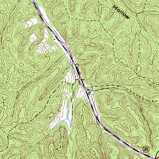 Topographic Map of Bob Barber Hollow, TN