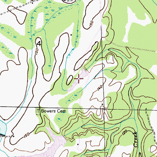 Topographic Map of Reed Lake, AL