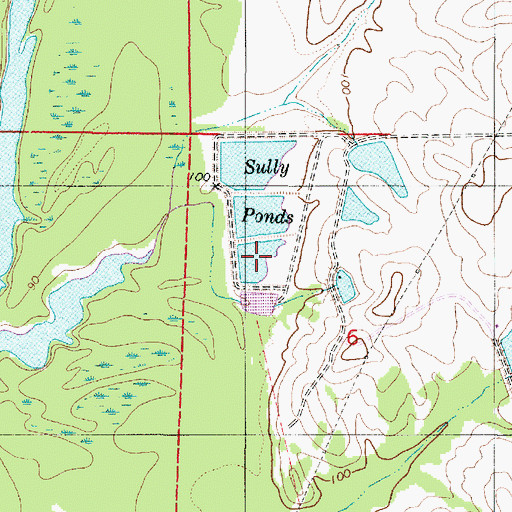 Topographic Map of Sully Ponds, AL