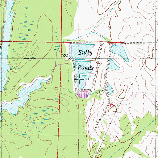 Topographic Map of State Cattle Ranch Dam Number 7, AL