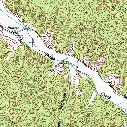 Topographic Map of Fall Branch, TN