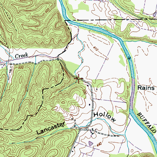 Topographic Map of Frog Pond Hollow, TN