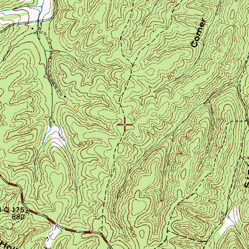 Topographic Map of Hickory Flat, TN
