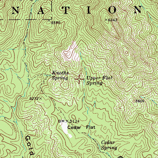 Topographic Map of Upper Flat Spring, AZ