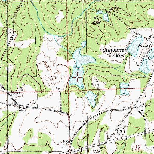 Topographic Map of Danny Davis Lake, AL