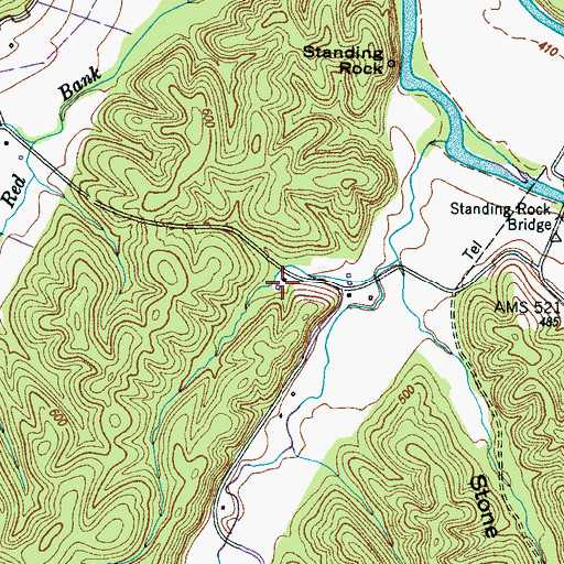 Topographic Map of Terrapin School (historical), TN
