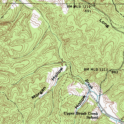 Topographic Map of Sheep Hollow, TN