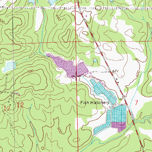 Topographic Map of Auburn Farm Pond Storage Dam, AL