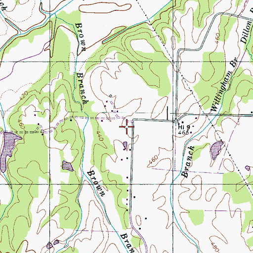 Topographic Map of Brooks School (historical), TN