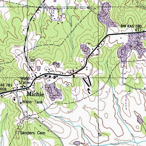 Topographic Map of Church of God of Prophecy, TN