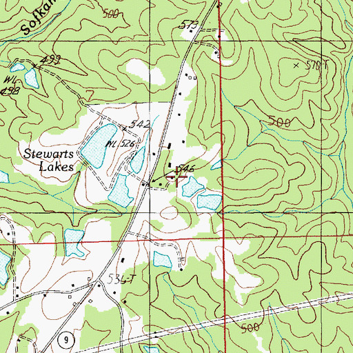 Topographic Map of Nolen Davis Lake Dam Number Two, AL