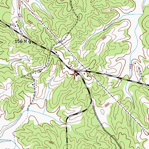 Topographic Map of Lanes Chapel Church, TN