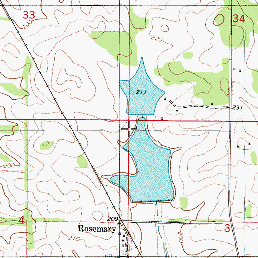 Topographic Map of Lewis Lawson Dam Number 5, AL