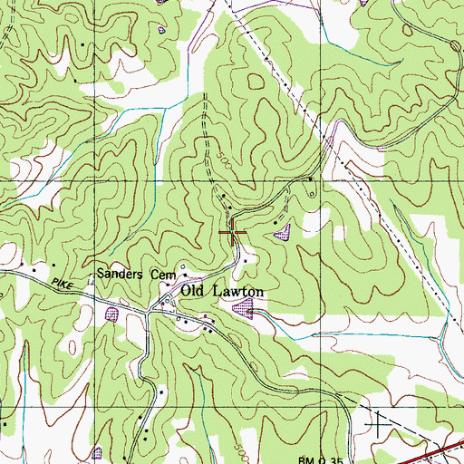 Topographic Map of Lawton School (historical), TN