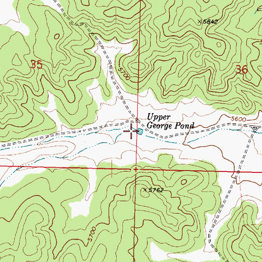 Topographic Map of Upper George Pond, AZ