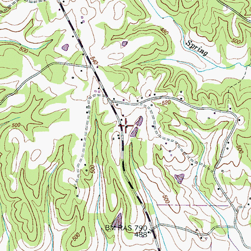 Topographic Map of Morton School (historical), TN