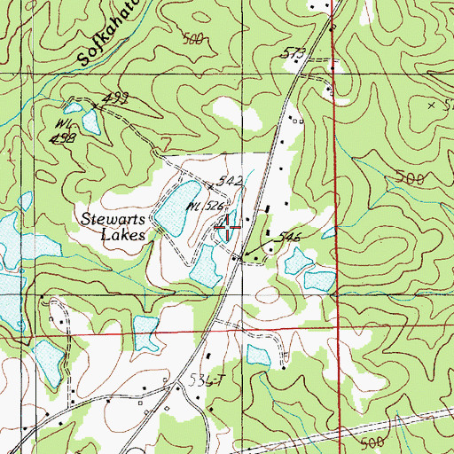 Topographic Map of Nolen Davis Lake Number One, AL