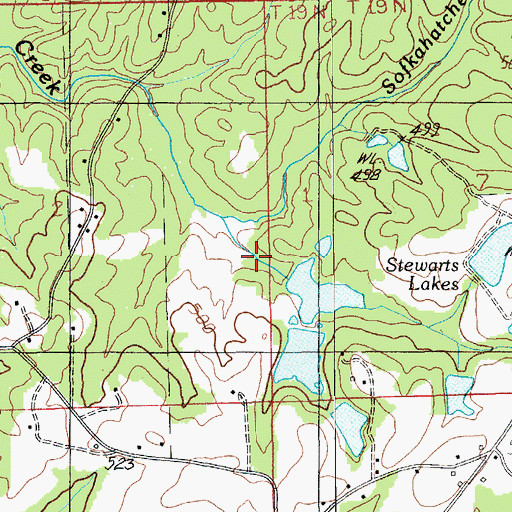 Topographic Map of Davis Lake, AL