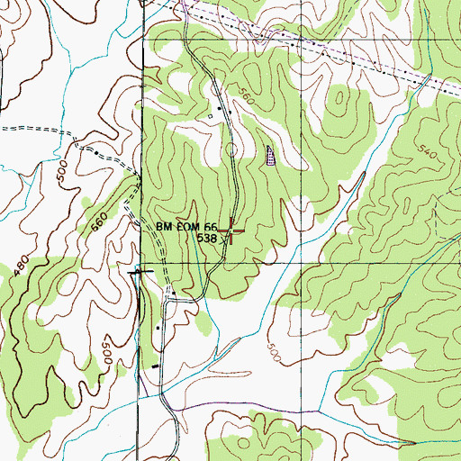 Topographic Map of Sand Hill School (historical), TN