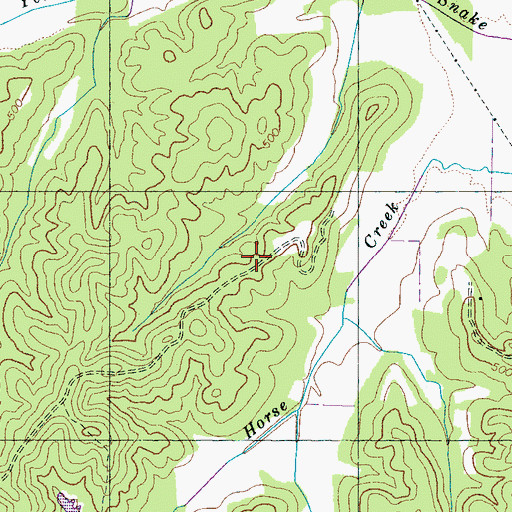 Topographic Map of Waldon Ridge Church (historical), TN