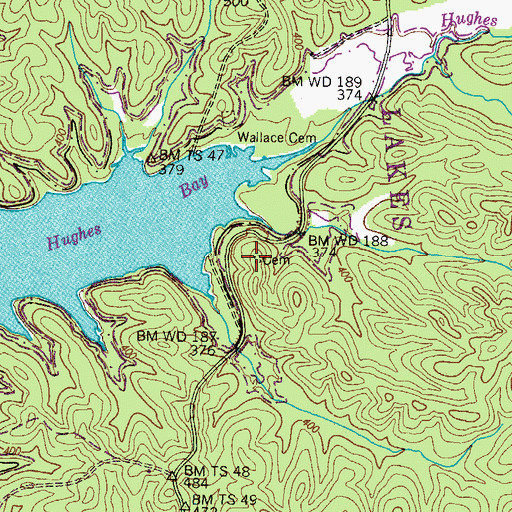 Topographic Map of Bailey Cemetery, TN
