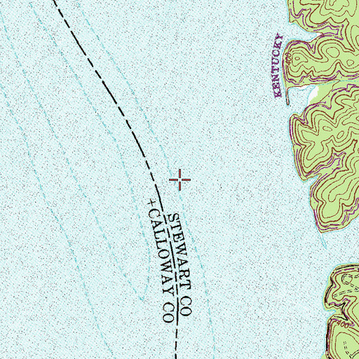 Topographic Map of Boatyard Landing (historical), TN