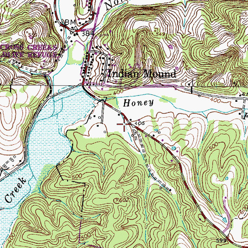 Topographic Map of Bone Hollow, TN
