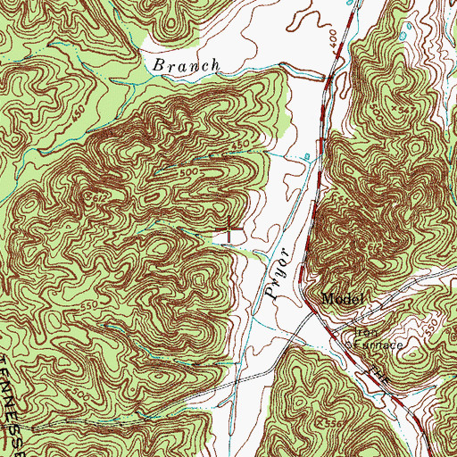 Topographic Map of Buffalo Trail, TN