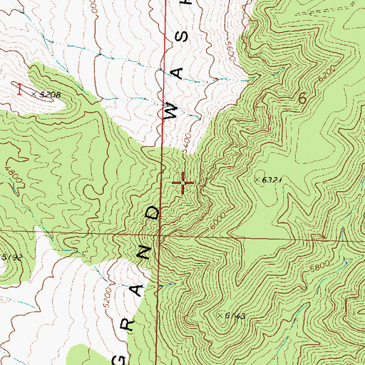 Topographic Map of Upper Grand Wash Cliffs, AZ