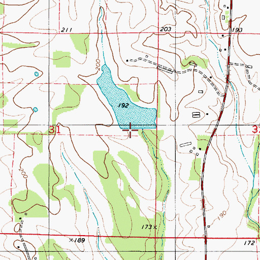 Topographic Map of Lewis Lawson Dam Number 4, AL