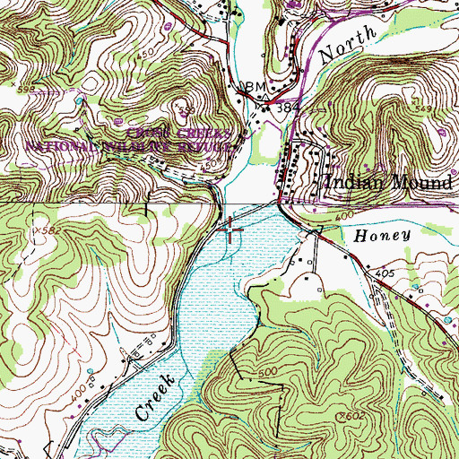 Topographic Map of Bussels Mill (historical), TN
